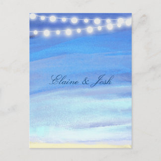 String lights on the water postcard