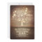 String lights & rustic tree wedding invitations