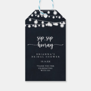 String Lights Sip Sip Hooray Bridal Shower Gift Tags