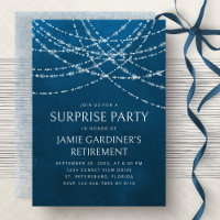 String Lights Surprise Retirement Party