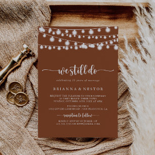 String Lights Terracotta We Still Do Vow Renewal   Invitation