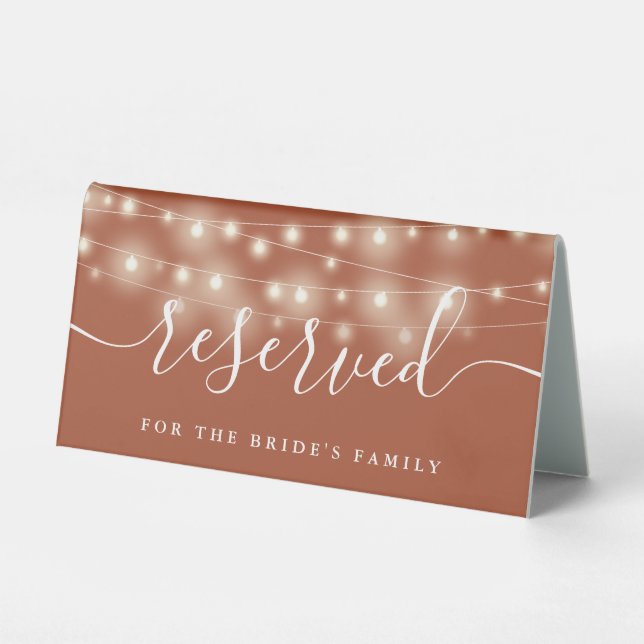 String Lights Terracotta Wedding Reserved (Front)