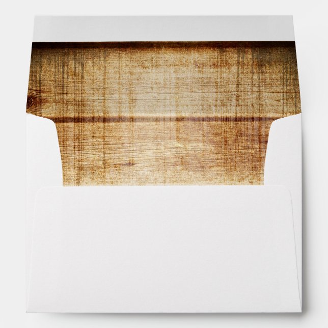 String Lights Tree Vintage Barn Wood Envelope (Back (Bottom))