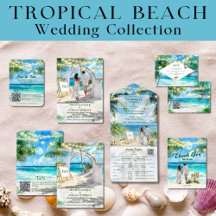 String Lights Tropical Beach Thank You Wedding
