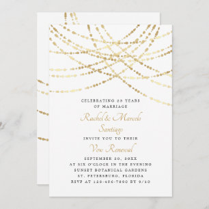 String Lights Wedding Anniversary Vow Renewal Invitation