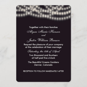 String Lights Wedding Invitation