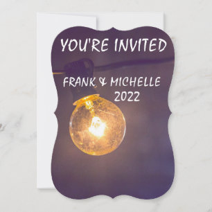 STRING LIGHTS WEDDING INVITATIONS CUSTOM