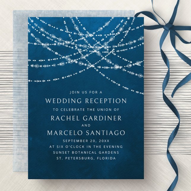 String Lights Wedding Reception Invitation (Creator Uploaded)