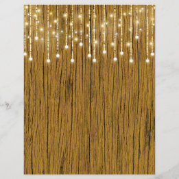 String Lights & Wood Grain Scrapbook Paper