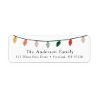String of Christmas Light Bulbs Return Address