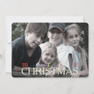 String of Christmas Lights Double Sided Photo Card