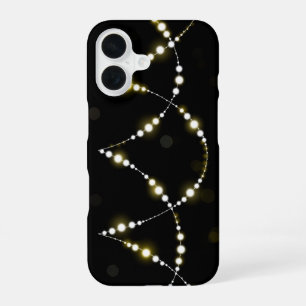 String of Glowing Lights on Black iPhone 16 Case
