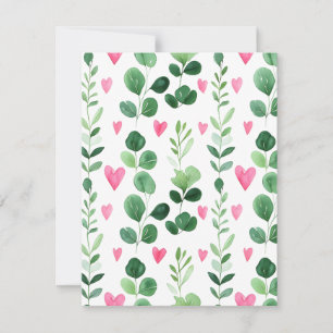 String of Hearts Holiday Card