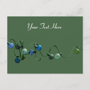 String of Lights Green Postcard