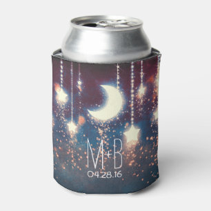 String of Lights Night Stars Moon Can Cooler