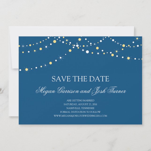 String of Lights Save the Date (Front)