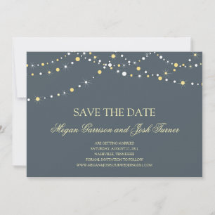 String of Lights Save the Date Invitation