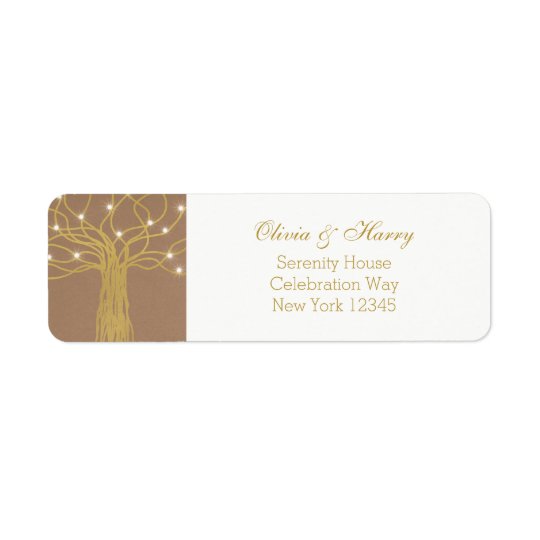 String of Lights Wedding Return Address Labels