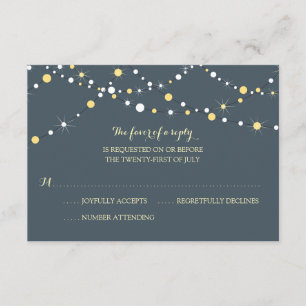 String of Lights   Wedding RSVP Card