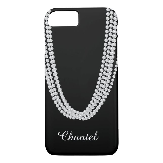 String of Pearls iPhone 7 Case in white (Back)