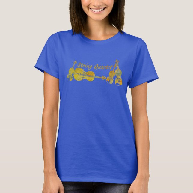 String Quartet in Gold T-Shirt (Front)