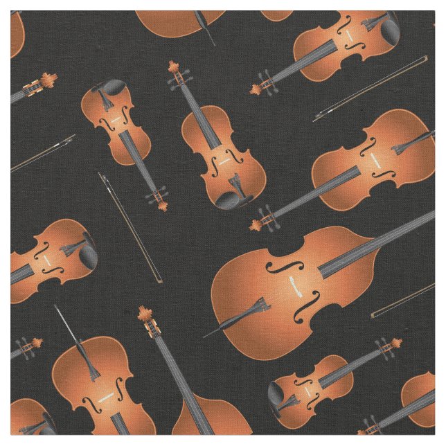 String Quartet Instruments Music Musician Decor Fabric (Close Up)