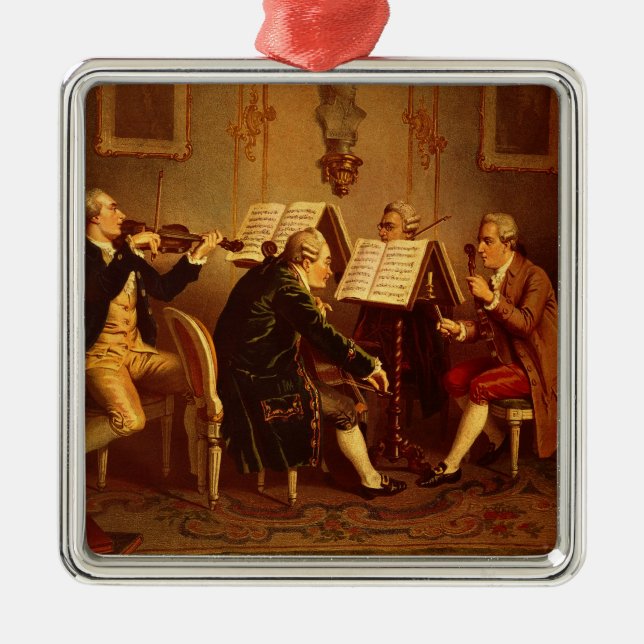 String Quartet Metal Tree Decoration (Front)