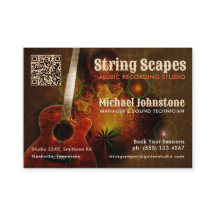 String Scapes Music Guitar Art w/ Calendar QR Code