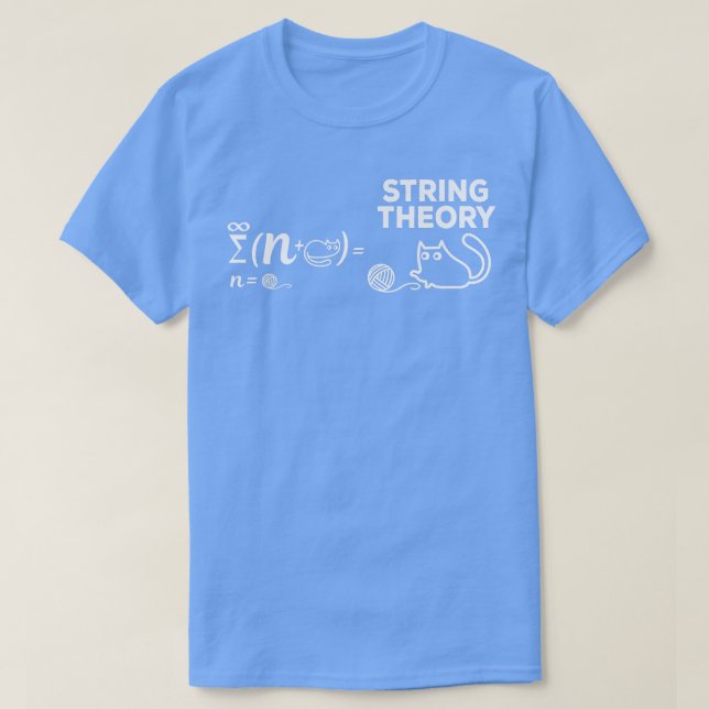 String Theory Equation Cat Lover Physics Enthusias T-Shirt (Design Front)