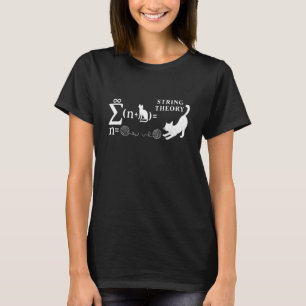 String Theory Explained Science Teacher Cat Editio T-Shirt
