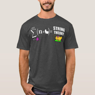 String Theory  Funny Cat Science Quantum Physics T-Shirt