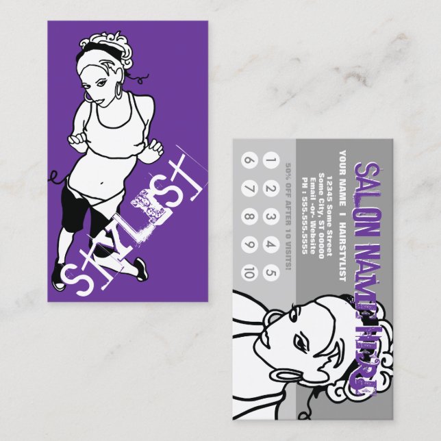 string you along stylist business card (Front/Back)
