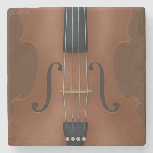 Stringed Instrument Cello Violin Viola Detail Stone Coaster (Front)