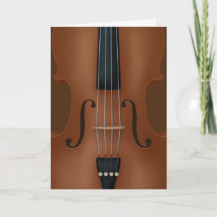 Stringed Instrument Detail Violin Viola & Cello Note Card
