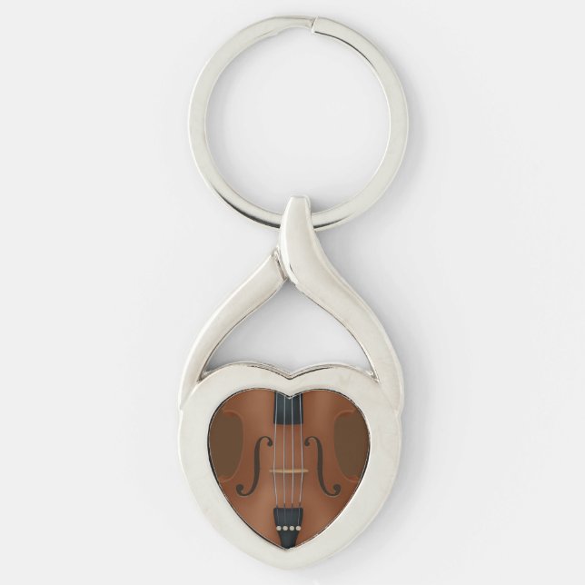 Stringed Musical Instrument Cello Violin Viola Key Ring (Front)