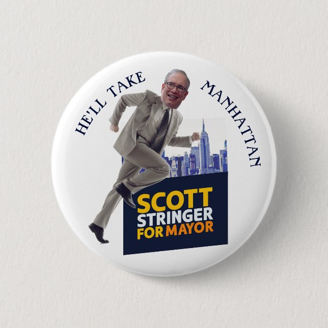 Stringer for NYC Mayor 2021 Button (Front)
