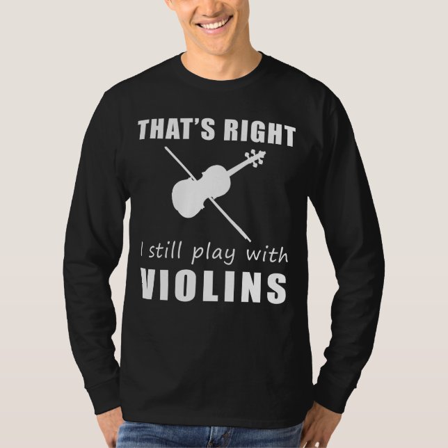 Stringing Laughter: Still Play with Violins Tee &  (Front)