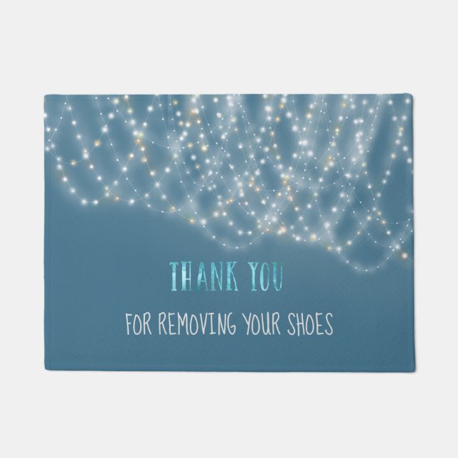 StringLights Thank You For Removing Your Shoes Doormat (Front)