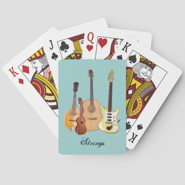 Strings-Four Instruments Playing Cards (Back)