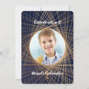 Strings of Faith Photo Confirmation Invitation