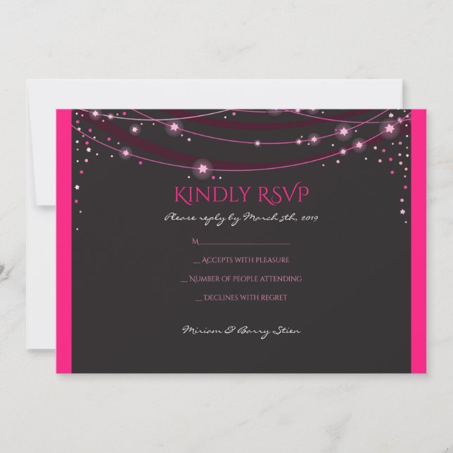 STRINGS OF STARS Bat Mitzvah Invitation (Front)