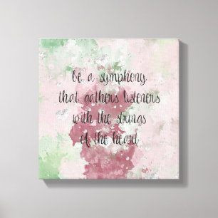Strings of the Heart Watercolor Canvas Print