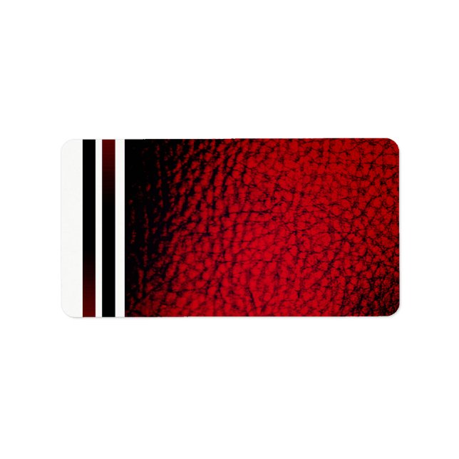 Strip Burgundy Faux Leather Label (Front)