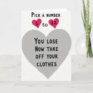 Strip Game Pick A Number Card
