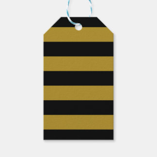 Strip Gold Black Gift Tags