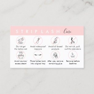 Strip Lash Aftercare Business Card