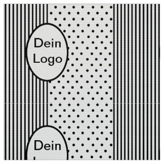 Strip Points Medaillon for own logo Initial Fabric
