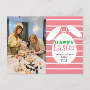Strip Simple modern Blessings Easter family photo Holiday Postcard