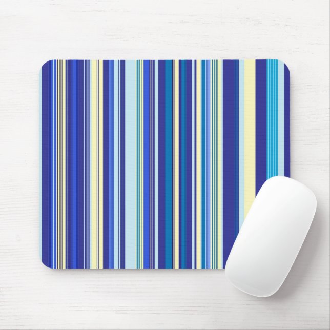 Stripe Blue  Mouse Pad! Mat (With Mouse)