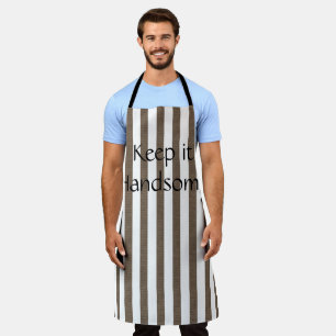 Stripe Brown All Over Print Apron Keep it Handsome